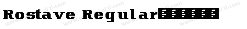 Rostave Regular字体转换